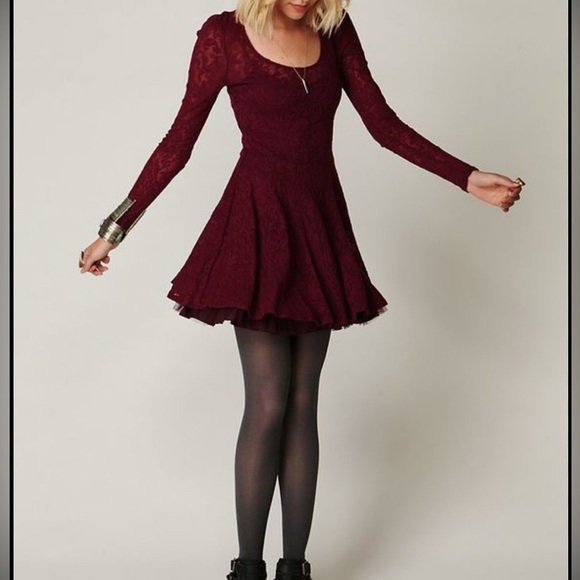 v i n t a g e :: lace Layered 90s Grunge fit and flare Dress contempo casuals - Picture 2 of 6